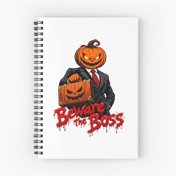 Item preview, Beware the Boss Halloween Pumpkin designed and sold by CoolContent Factory.
