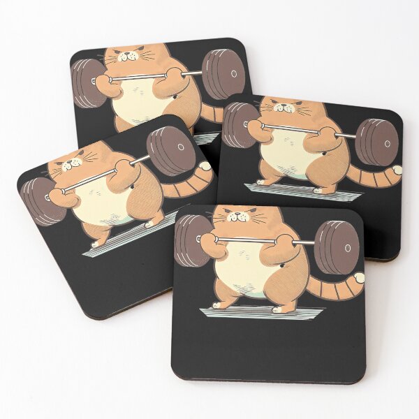 Item preview, Cat Weightlifting Work Out Funny Gym Design designed and sold by priestimpsont.