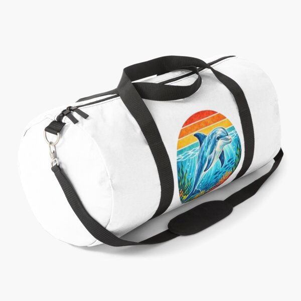 Item preview, Retro colorful dolphin underwater designed and sold by trendspatterns.