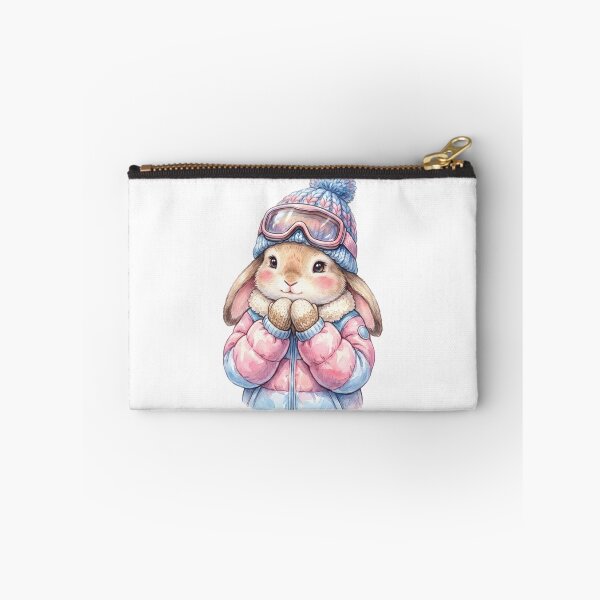 Item preview, Cute Winter Bunny Skiing Snow Adventure Cozy Animal Lover designed and sold by StickerNestYou.