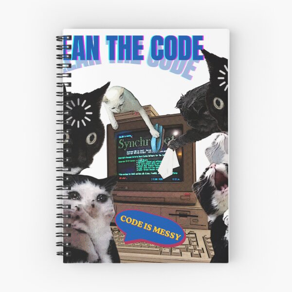 Item preview, Clean The Code Cat Meme - Programmer & Developer Humor designed and sold by aysenism.