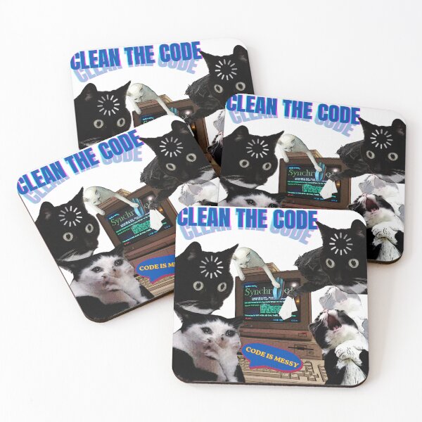 Item preview, Clean The Code Cat Meme - Programmer & Developer Humor designed and sold by aysenism.