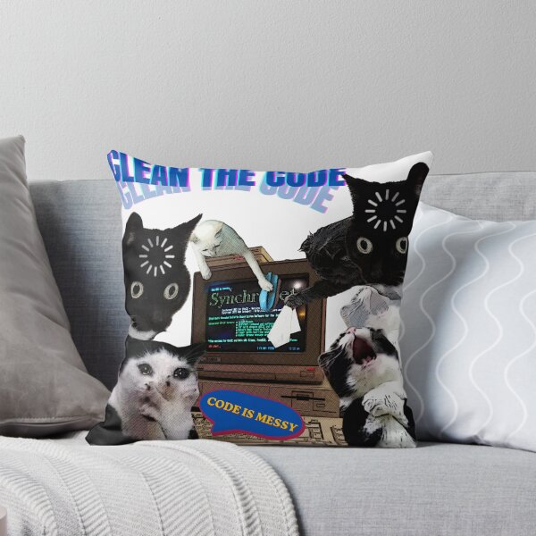 Item preview, Clean The Code Cat Meme - Programmer & Developer Humor designed and sold by aysenism.