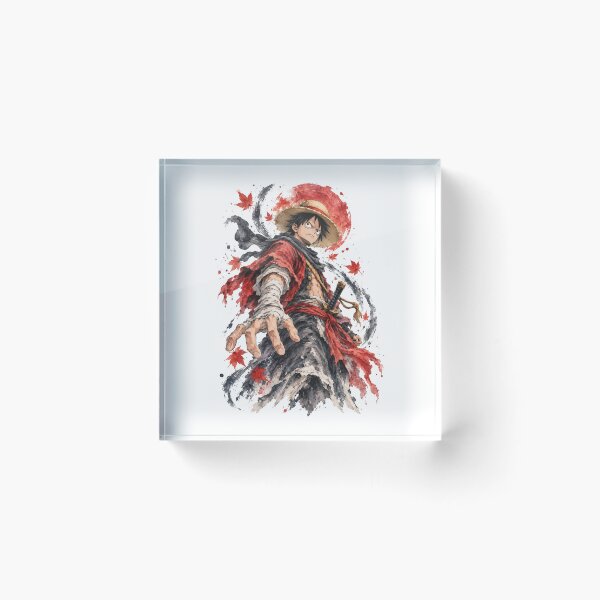 Item preview, Luffy One Piece Samurai Warrior Watercolor Art - Straw Hat Ronin T Shirt designed and sold by Dlvznbm.