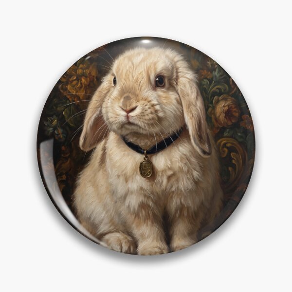 Item preview, Regal Lop Ear Bunny with Gold Locket designed and sold by Real Beast Art.