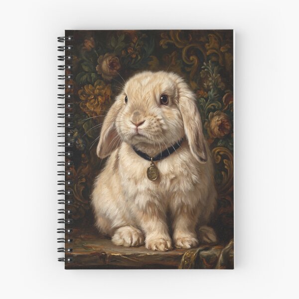 Item preview, Regal Lop Ear Bunny with Gold Locket designed and sold by Real Beast Art.