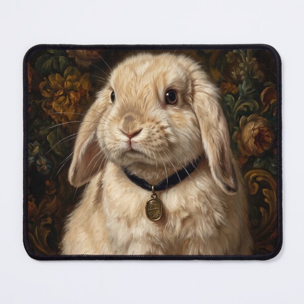 Item preview, Regal Lop Ear Bunny with Gold Locket designed and sold by Real Beast Art.
