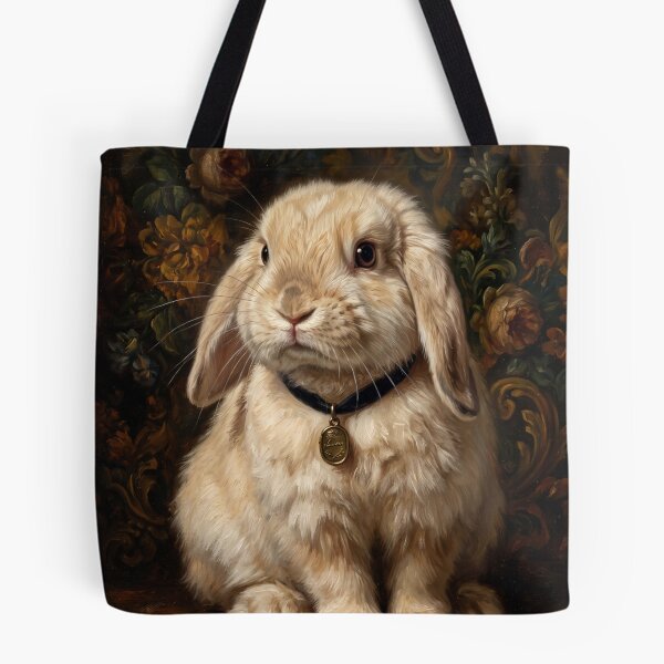 Item preview, Regal Lop Ear Bunny with Gold Locket designed and sold by Real Beast Art.