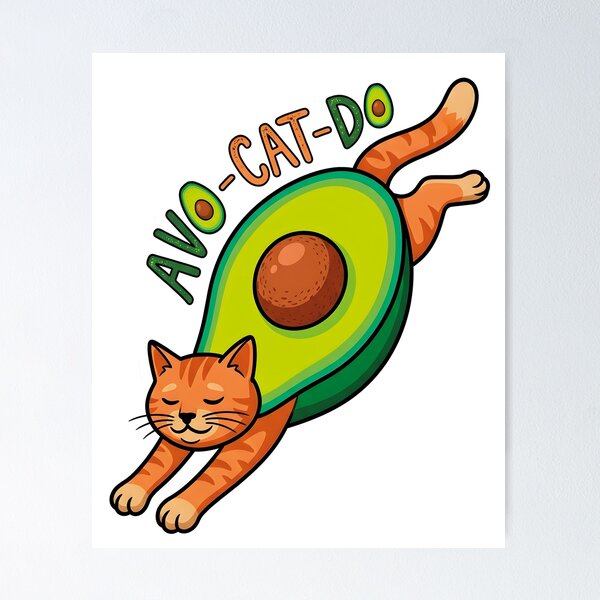 Item preview, Avocato Cat Shirt |  Funny Avocado Cat T-Shirt | Cute Kawaii Foodie Cat Lovers designed and sold by al21ex.