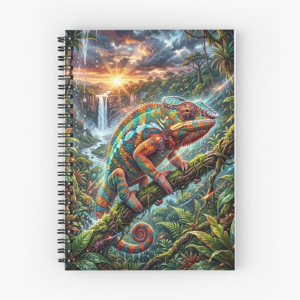 Item preview, Chameleon - Vibrant Tropical Jungle Art designed and sold by Lucid Dream Pixel.