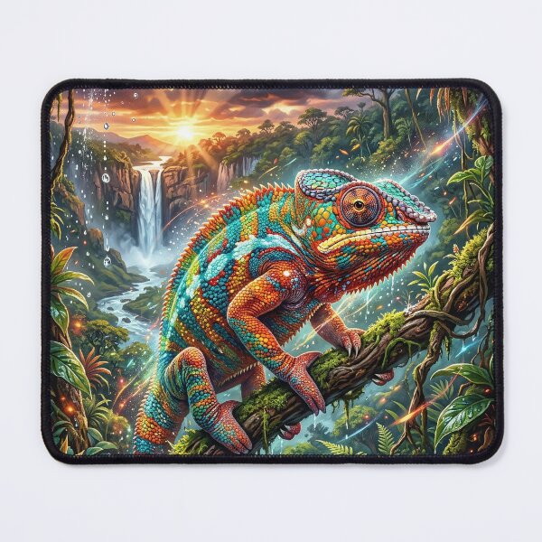 Item preview, Chameleon - Vibrant Tropical Jungle Art designed and sold by Lucid Dream Pixel.