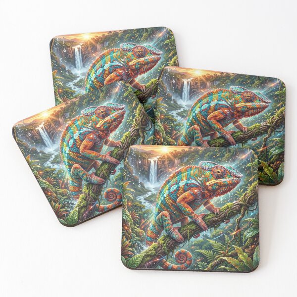 Item preview, Chameleon - Vibrant Tropical Jungle Art designed and sold by Lucid Dream Pixel.