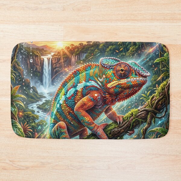 Item preview, Chameleon - Vibrant Tropical Jungle Art designed and sold by Lucid Dream Pixel.