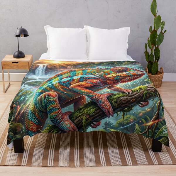 Item preview, Chameleon - Vibrant Tropical Jungle Art designed and sold by Lucid Dream Pixel.