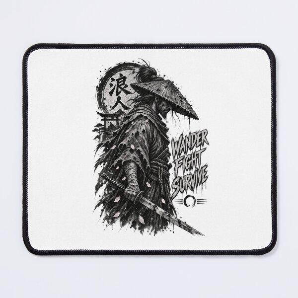 Item preview, Ronin Warrior Wander Fight Survive Japanese Samurai Art designed and sold by Onviton.