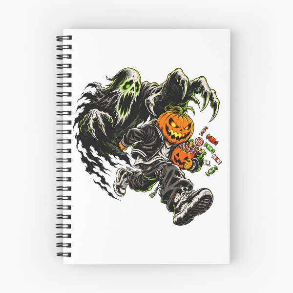 Item preview, Pumpkin Getaway Ghost Chase Halloween Streetwear designed and sold by RAX Mirth Studio.