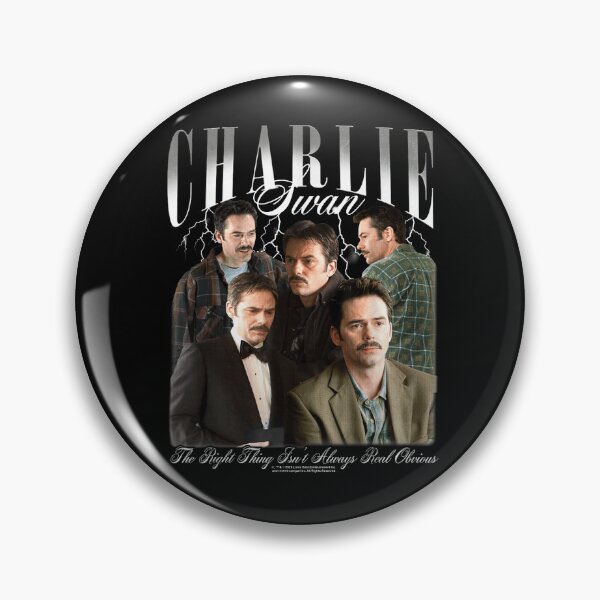Item preview, Charlie Swan The Right Thing Isnt Always Real Obvious Twilight Saga Movie Character Collage Fan Apparel designed and sold by slmfams.