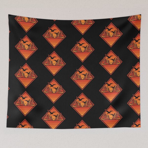 Item preview, Sunset Pines Camp Badge | Retro Diamond Patch Design designed and sold by Brand Uno Studio.