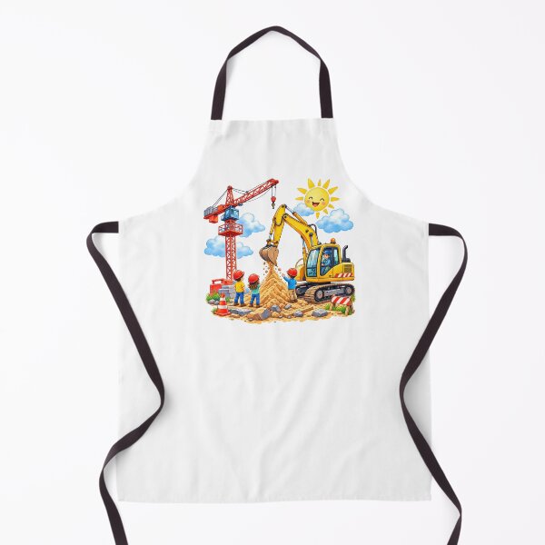 Item preview, Construction site with excavator and crane designed and sold by bambinella.de.