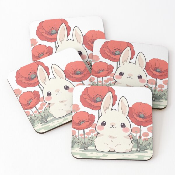 Item preview, Bunny in the Poppies field  designed and sold by YLinDesign.
