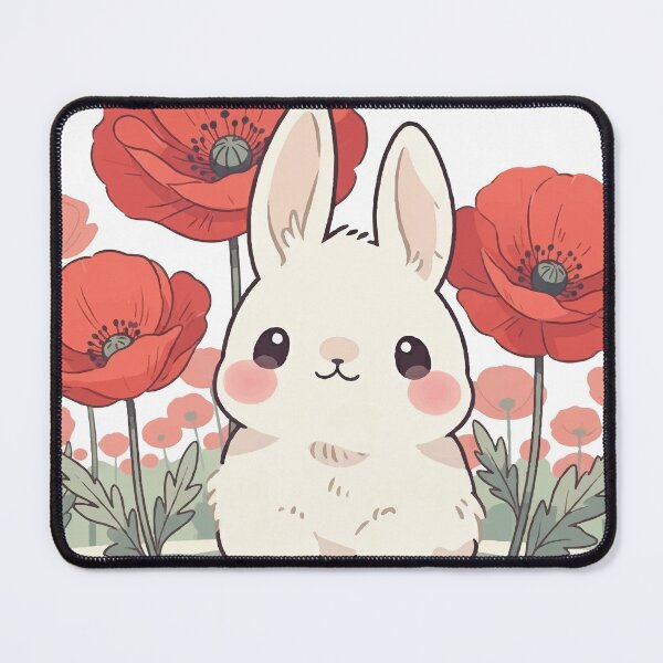 Item preview, Bunny in the Poppies field designed and sold by YLinDesign.