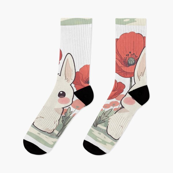 Item preview, Bunny in the Poppies field  designed and sold by YLinDesign.
