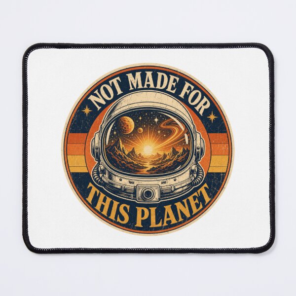 Item preview, Not Made For This Planet Funny Retro Astronaut Helmet designed and sold by ZAKE-store.