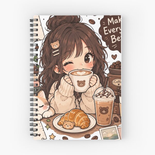 Item preview, Coffee makes everything better - Cute kawaii girl with coffee designed and sold by LunaVales.