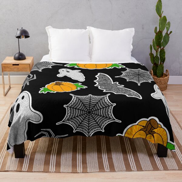 Item preview, October Halloween – Spooky Zentangle Night Pattern designed and sold by FioreDiCiliegio.