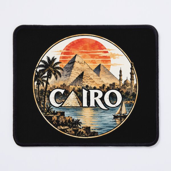 Item preview, Cairo Egypt Piramids Watercolor Art designed and sold by TomFrontierArt.