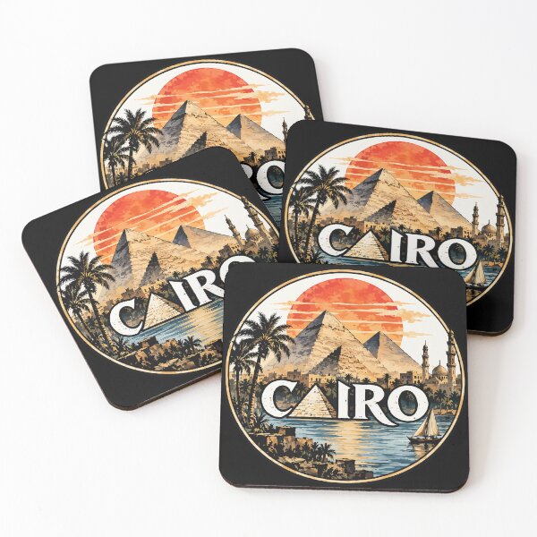 Item preview, Cairo Egypt Piramids Watercolor Art designed and sold by TomFrontierArt.