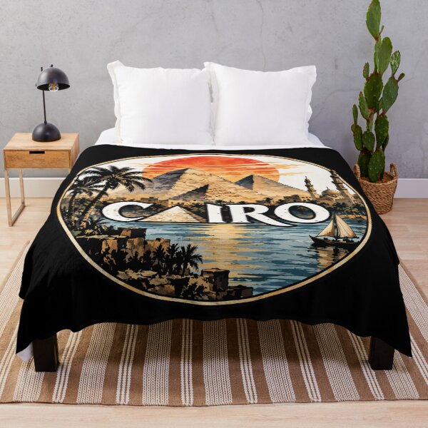 Item preview, Cairo Egypt Piramids Watercolor Art designed and sold by TomFrontierArt.