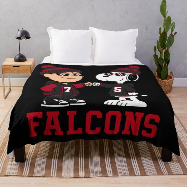 Aperçu de l'œuvre Snoopy et Charlie Brown, fan de football rétro des Falcons d'Atlanta créée et vendue par PasqualeMurphy.