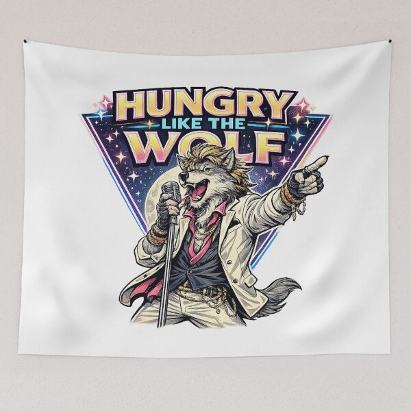 Item preview, Hungry Like The Wolf 80s Singer designed and sold by Bad-Decisions-Designs.