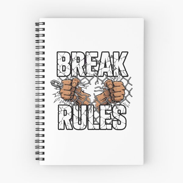 Item preview, BREAK RULES - Hands Ripping Chain Fence Bold Typography Streetwear designed and sold by VYBE DARK Studio.