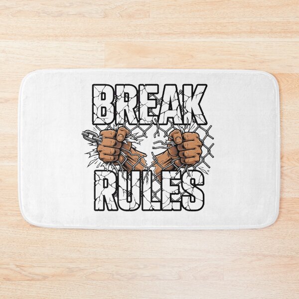 Item preview, BREAK RULES - Hands Ripping Chain Fence Bold Typography Streetwear designed and sold by VYBE DARK Studio.