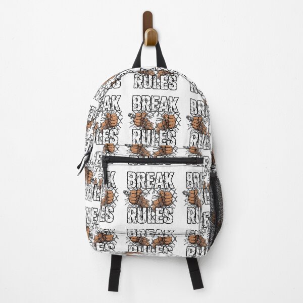Item preview, BREAK RULES - Hands Ripping Chain Fence Bold Typography Streetwear designed and sold by LunaGlow Studio.