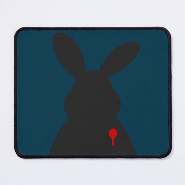 Item preview, Black Rabbit Red Accent Minimal Design designed and sold by PUNserious.