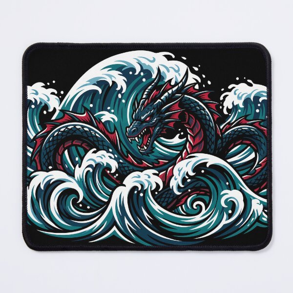 Item preview, Sea Dragon With Ocean Waves designed and sold by TontikDesign.