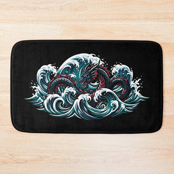 Item preview, Sea Dragon With Ocean Waves designed and sold by TontikDesign.