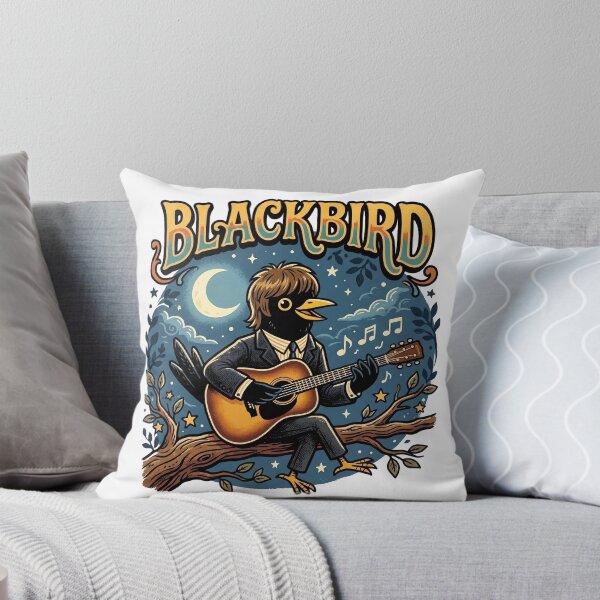 Item preview, Paul McCartney Blackbird Acoustic Guitar Typography designed and sold by Bad-Decisions-Designs.