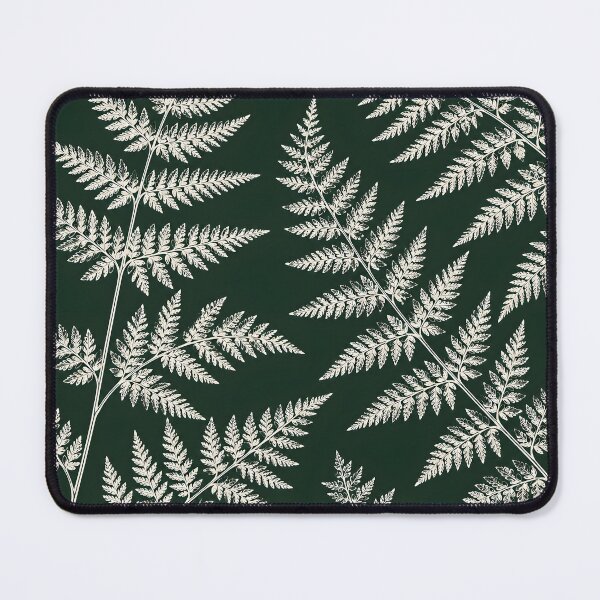 Item preview, Vintage Botanical Fern Leaves Dark Green Line Art designed and sold by Sybille-Yates.