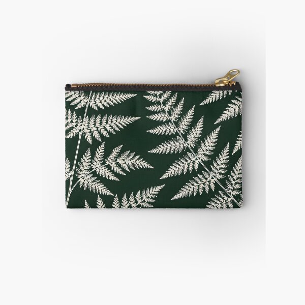 Item preview, Vintage Botanical Fern Leaves Dark Green Line Art designed and sold by Sybille-Yates.