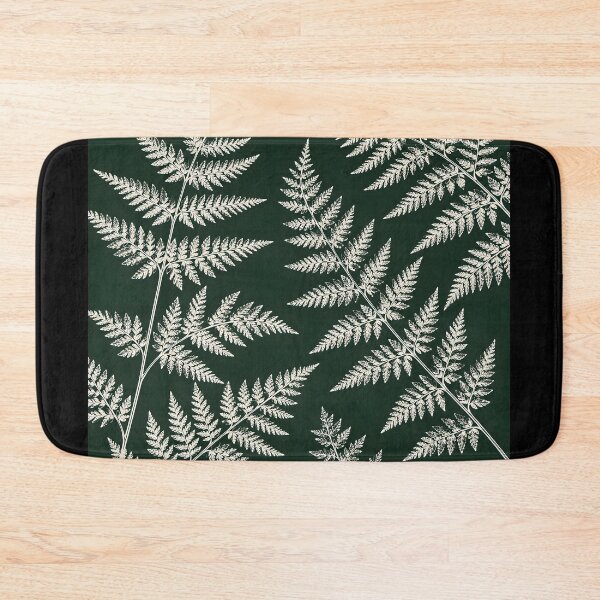 Item preview, Vintage Botanical Fern Leaves Dark Green Line Art designed and sold by Sybille-Yates.