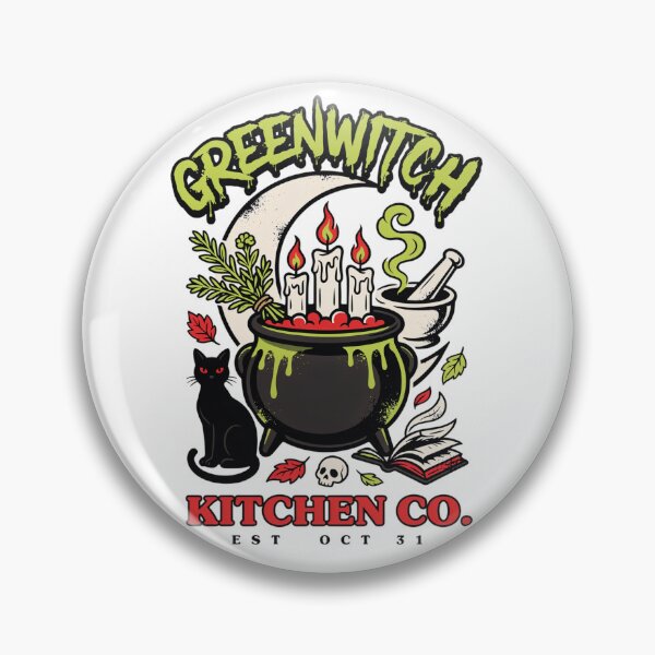 Item preview, Greenwitch Kitchen Witch Cauldron Halloween Design Graphic Tee v13 designed and sold by DarylWelsh2024.