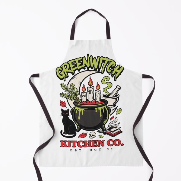 Item preview, Greenwitch Kitchen Witch Cauldron Halloween Design Graphic Tee v13 designed and sold by DarylWelsh2024.