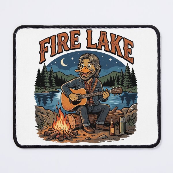 Item preview, Bob Seger Fire Lake Duck Typography designed and sold by Bad-Decisions-Designs.