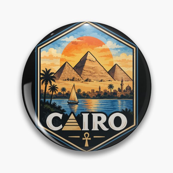 Item preview, Cairo Egypt Piramids Watercolor Art Travel designed and sold by TomFrontierArt.