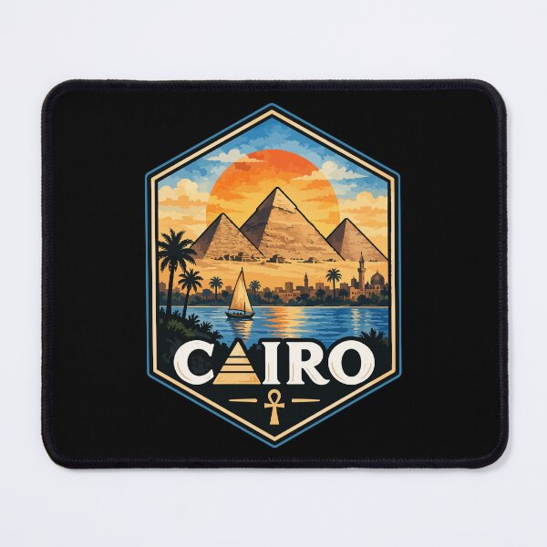 Item preview, Cairo Egypt Piramids Watercolor Art Travel designed and sold by TomFrontierArt.