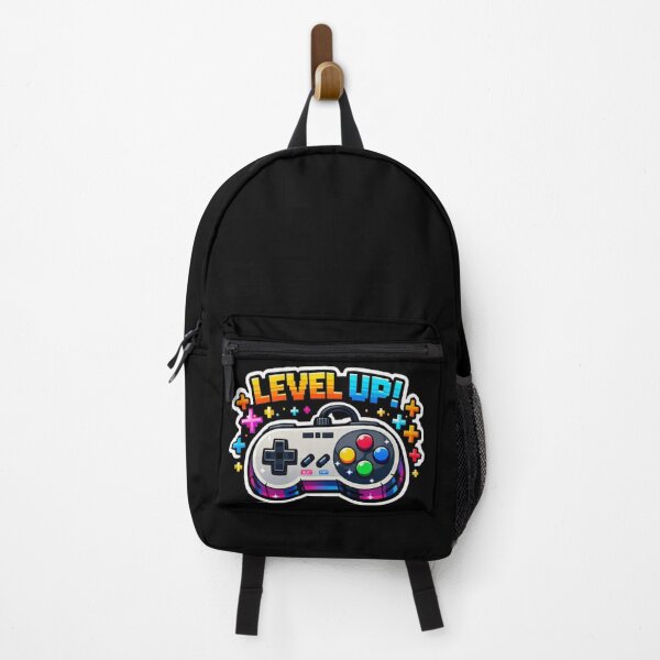 Item preview, Retro Video Game Controller Level Up Neon Gamer Sticker designed and sold by CyberPaws Art.